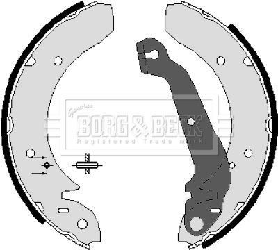 BORG & BECK Комплект тормозных колодок BBS6045
